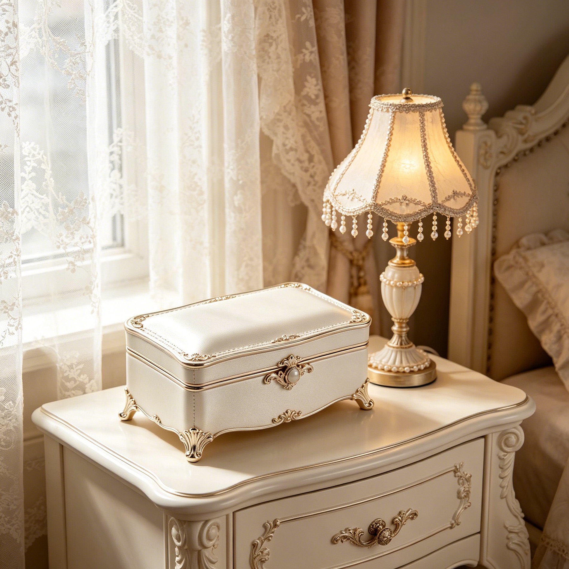 Boîte de rangement élégante pour accessoires de beauté