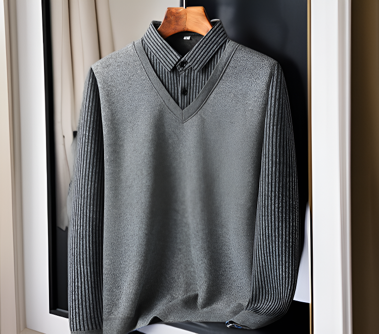 남성용 겨울 스웨터 코디 예시