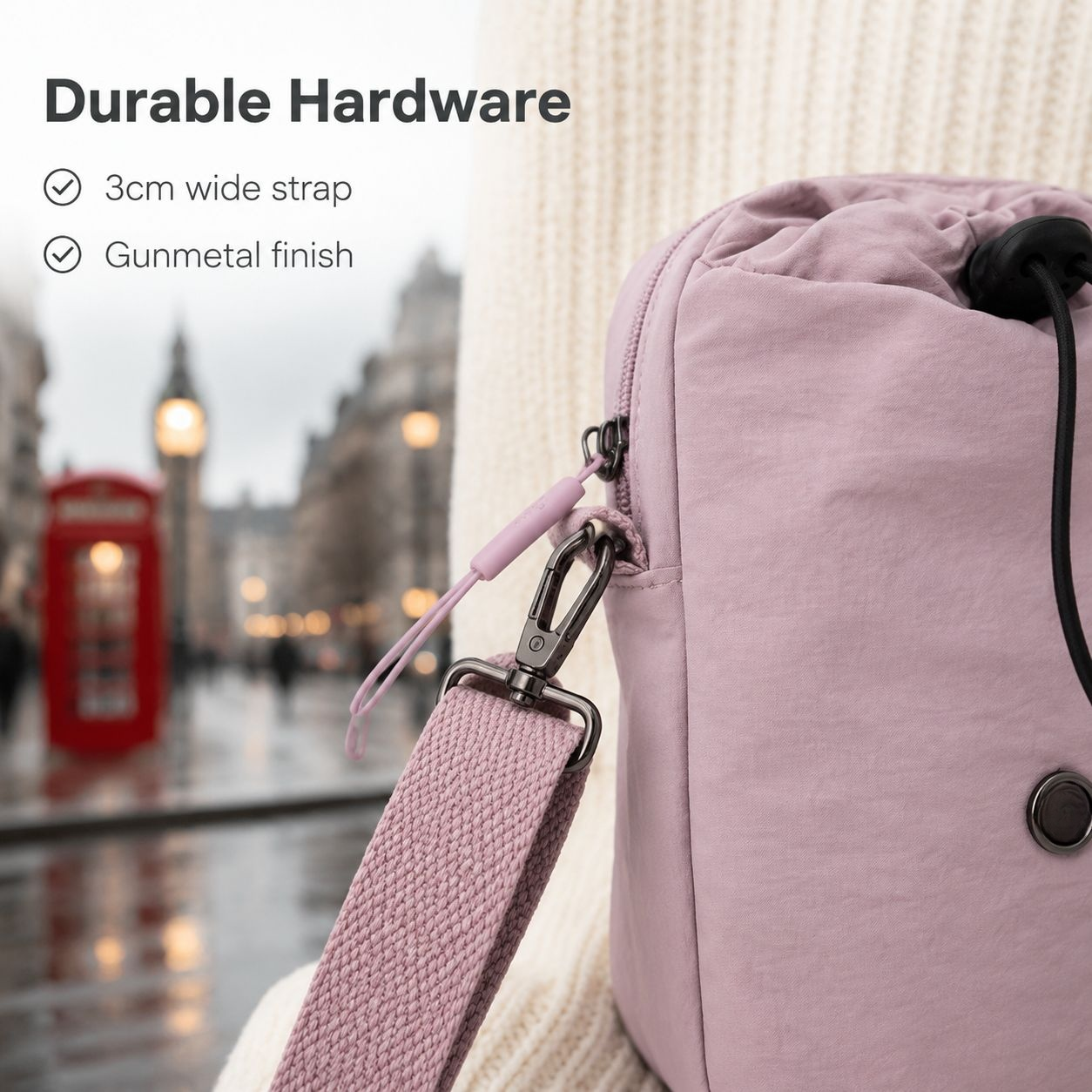 Casual Travel Water Bottle Bag for Women, Nylon Portable Phone Crossbody Mini Fashion Shoulder Bag