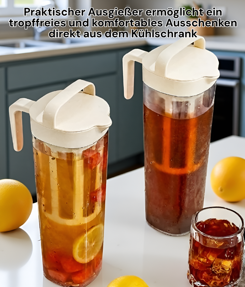 Kühlschrank-Wasserkrug aus Glas mit Deckel