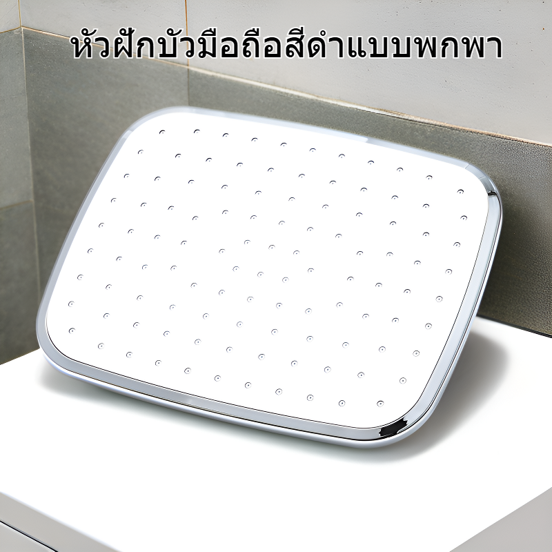 หัวฝักบัวมือถือสีดำ แบบพกพา