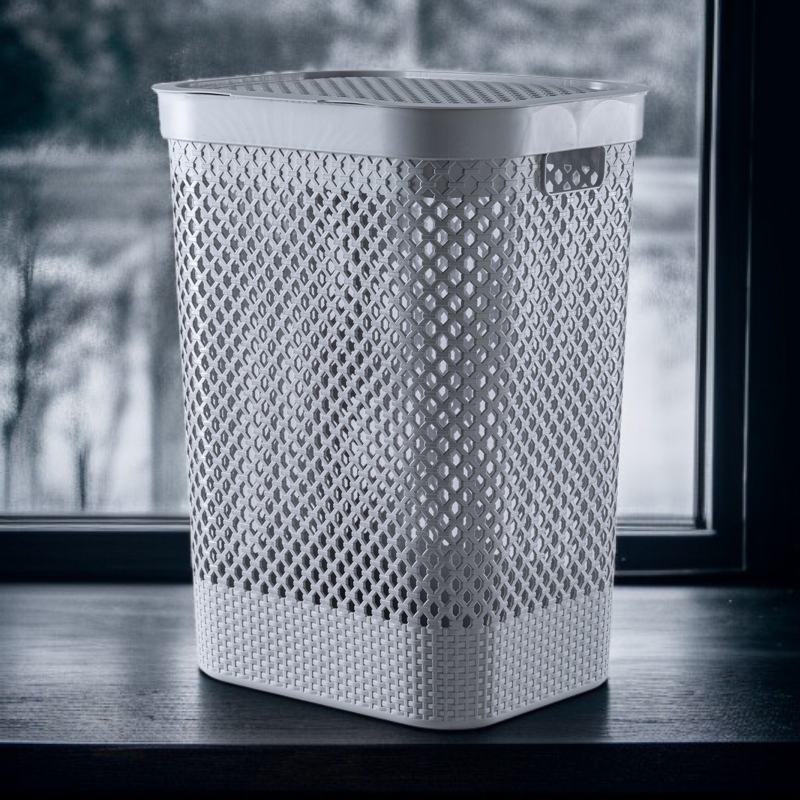 Koupelnový koš na špinavé prádlo z ratanu, úložný koš