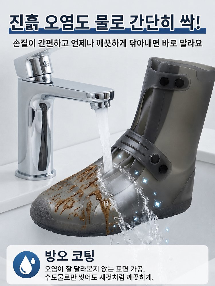 【오카야마현 구라시키시】천연 고무 방수 신발 커버