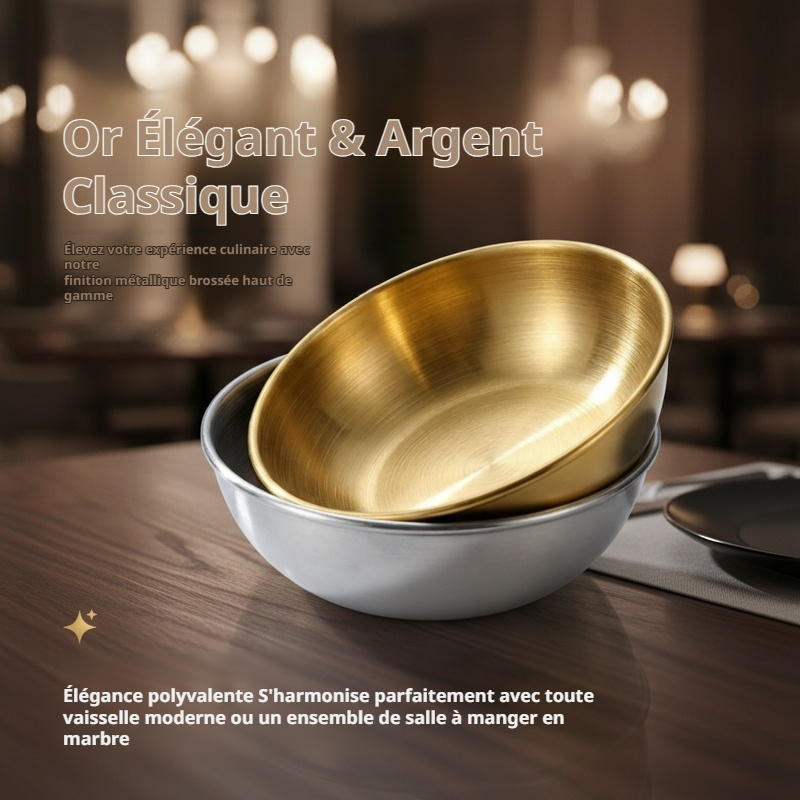 Bol à assaisonnement rond en acier inoxydable, mini bol à sauce soja
