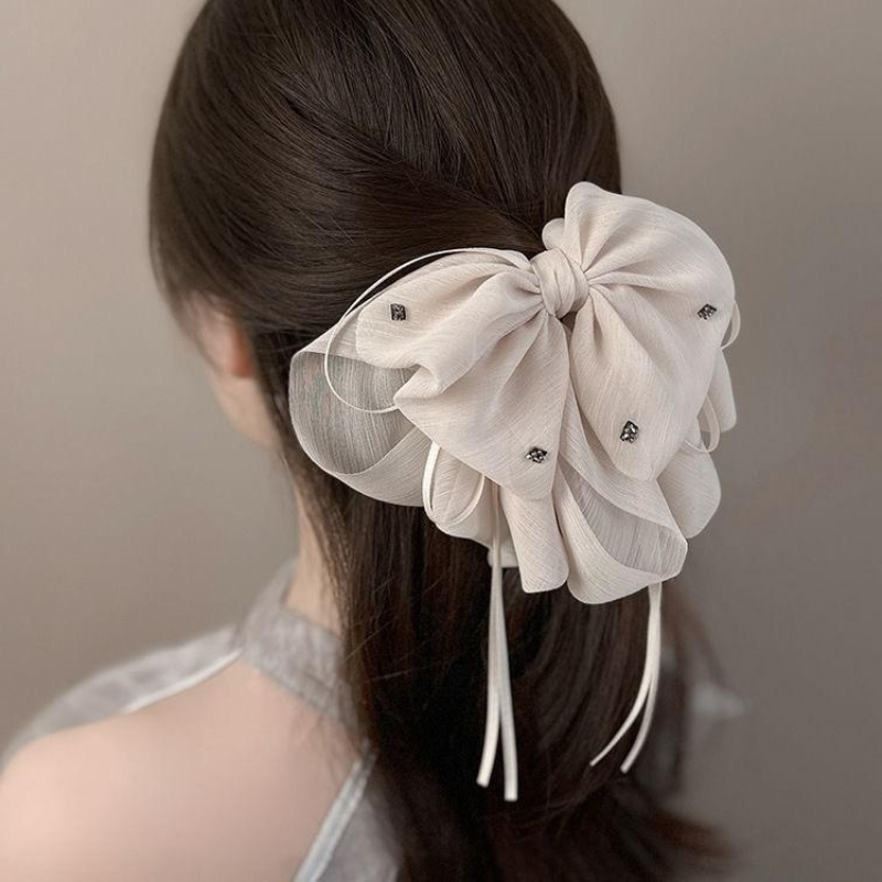 リボンヘアクリップ