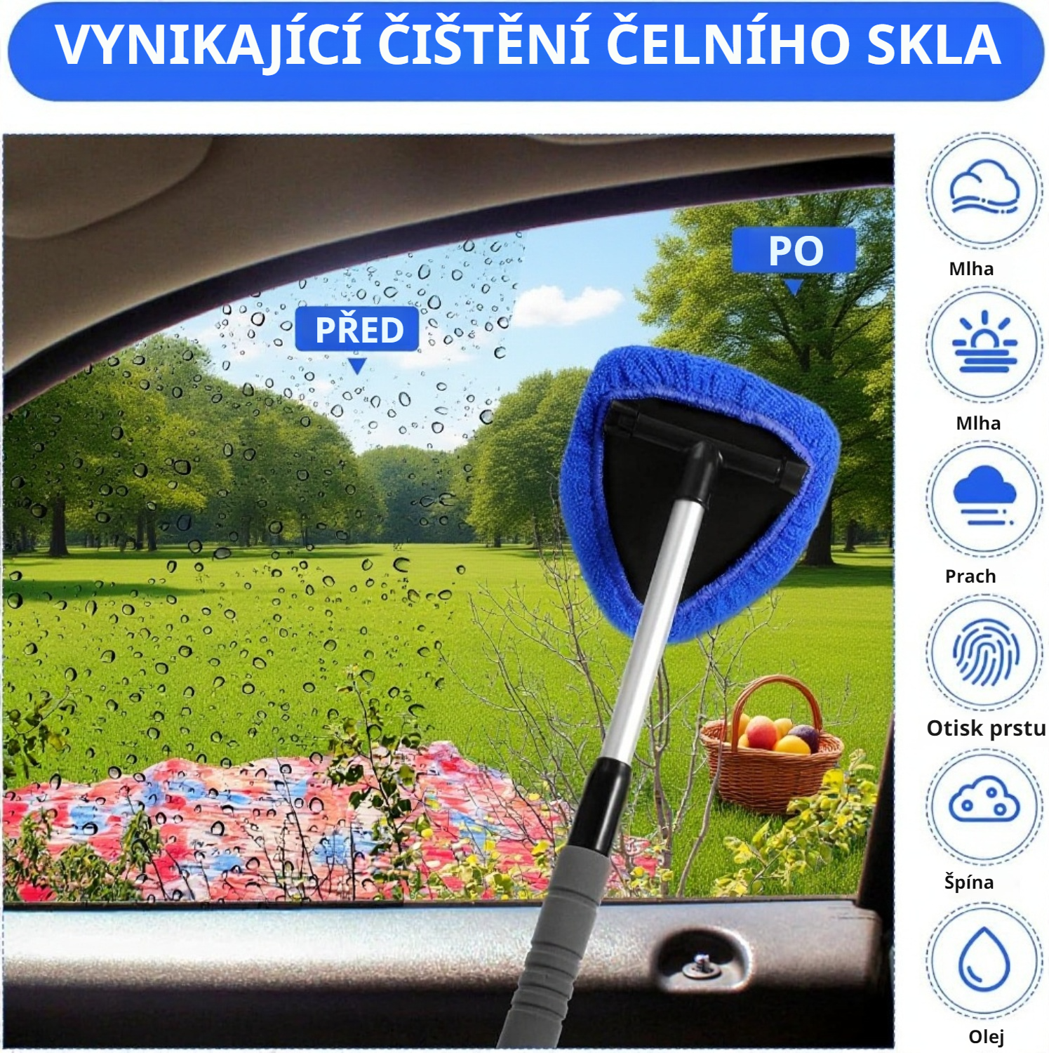 Kombinovaný stěrač a odmrazovač