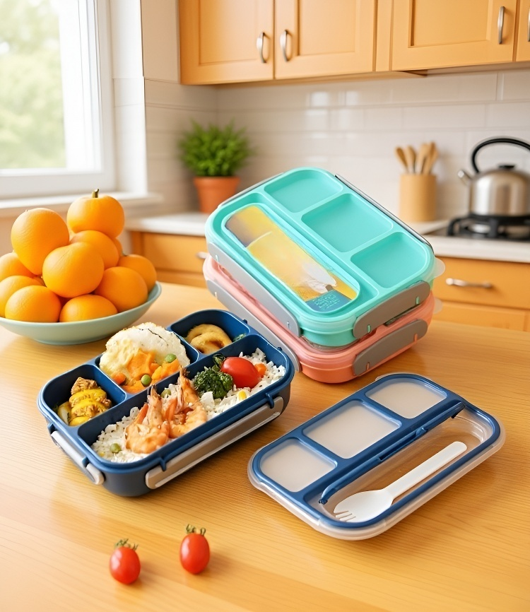 Kompakte und leichte Lunchbox für unterwegs