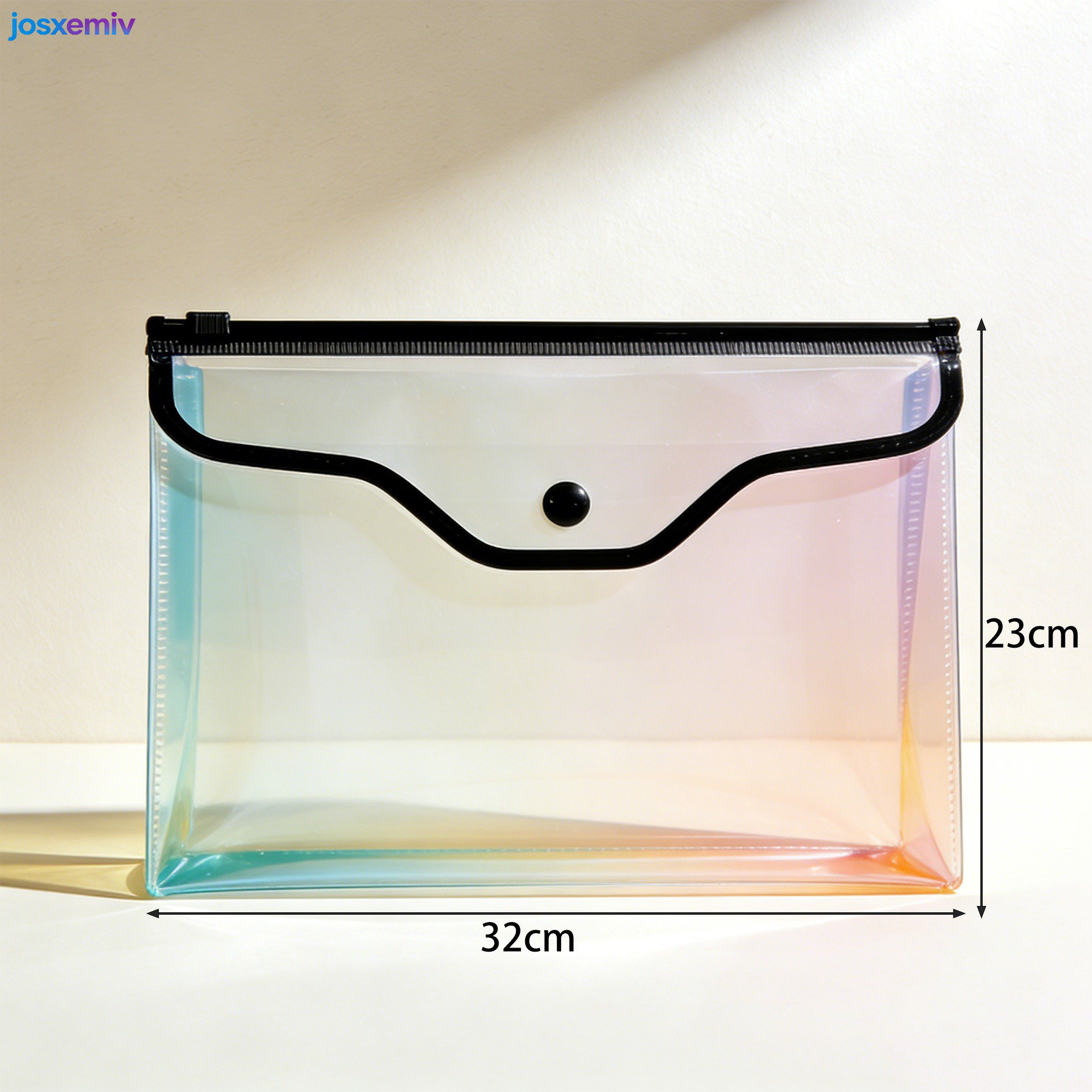 Durable plastic document bags with secure zipper closure