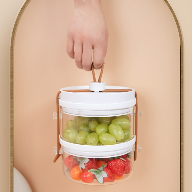 Portable student glass lunchbox