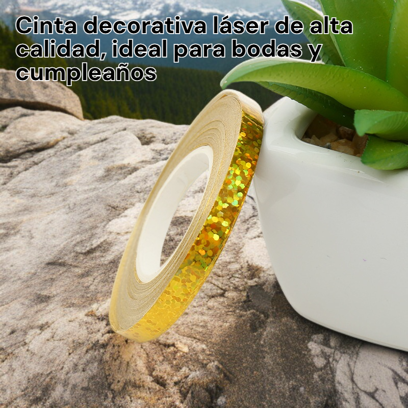  Cinta decorativa láser para globos y bodas