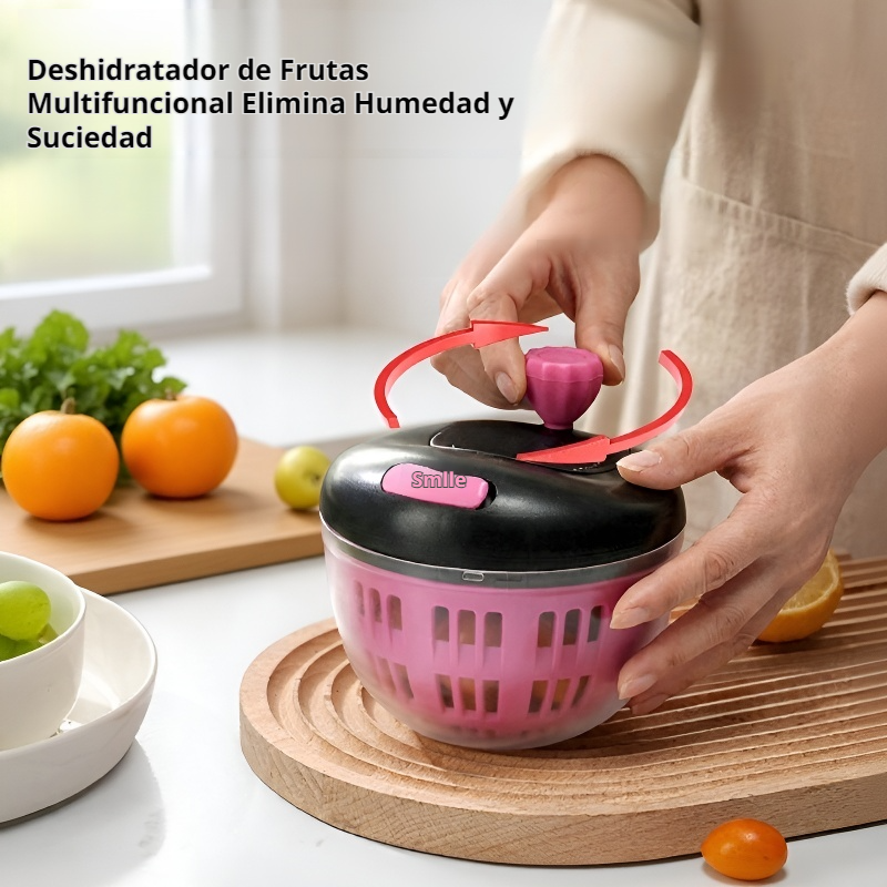 Centrifugadora manual para secar verduras y frutas