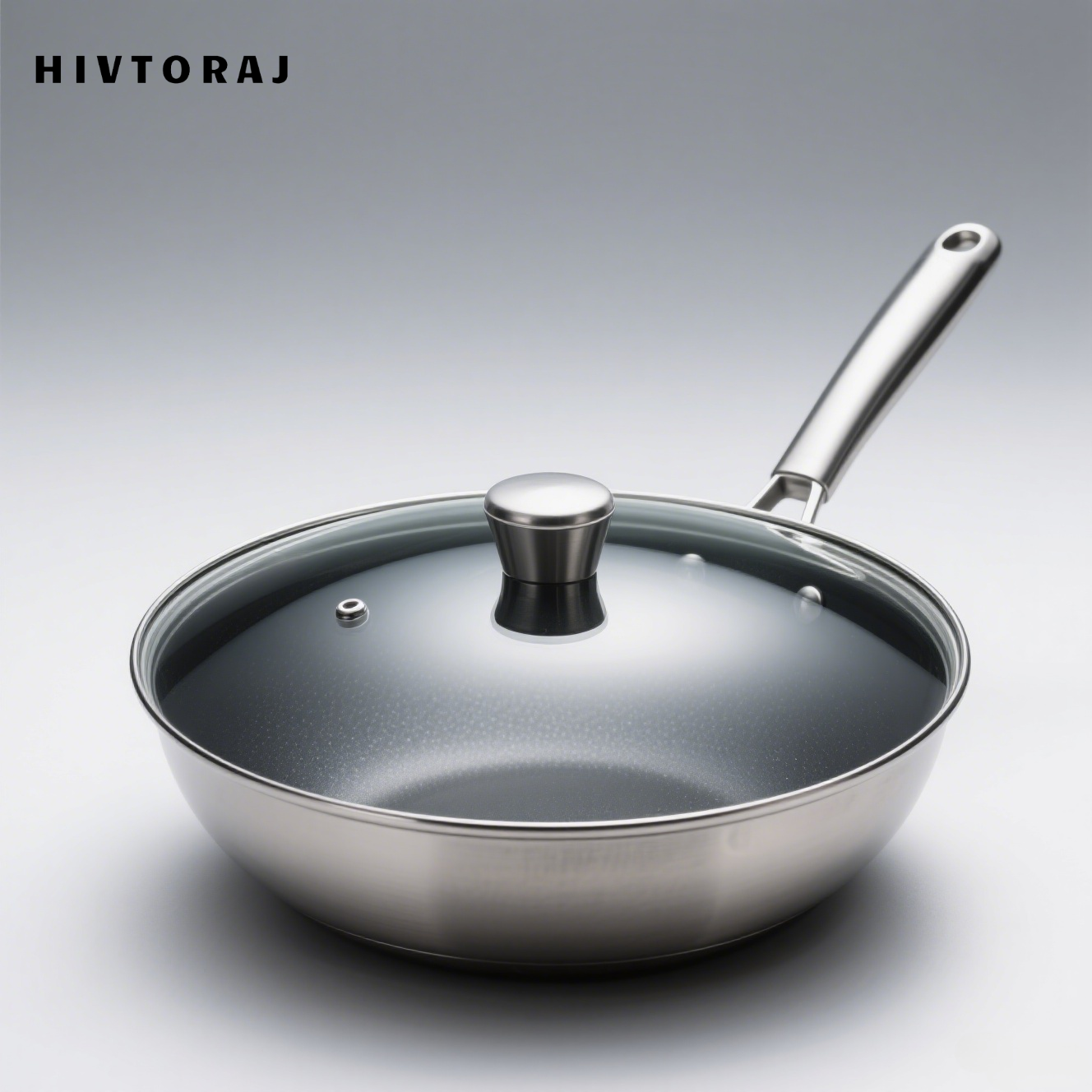 Roestvrijstalen pot met deksel en handvatten