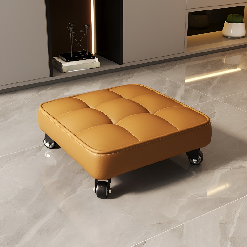 Multi-purpose Wheeled Low Stool for Home Use