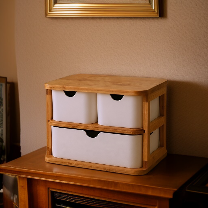 木製収納ボックスのディテール