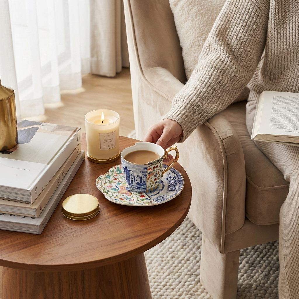 ヨーロッパ風レトロ調のアフタヌーンティーカップとソーサーのセット