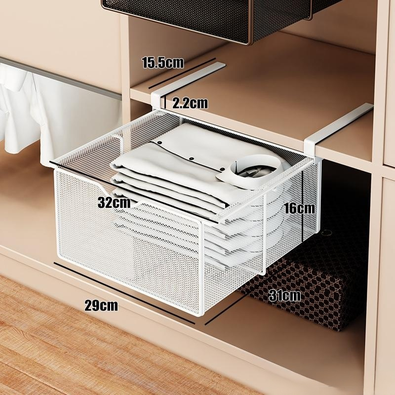 Hanging basket drawer storage