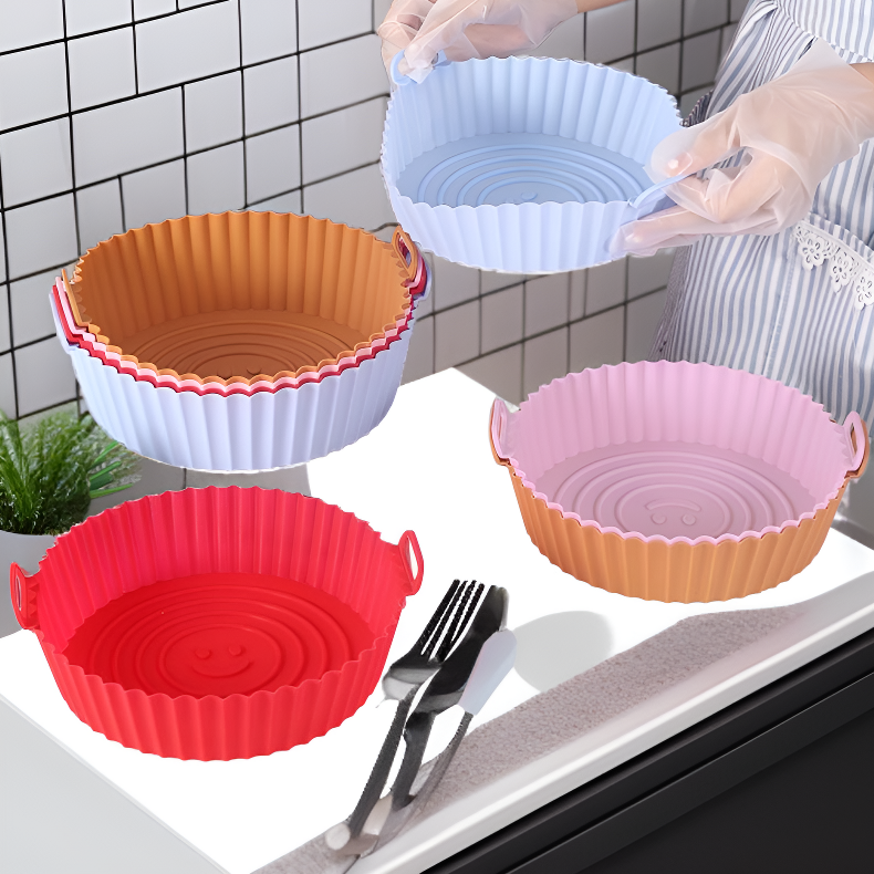 Juego de charolas de silicona resistentes al calor para cocina