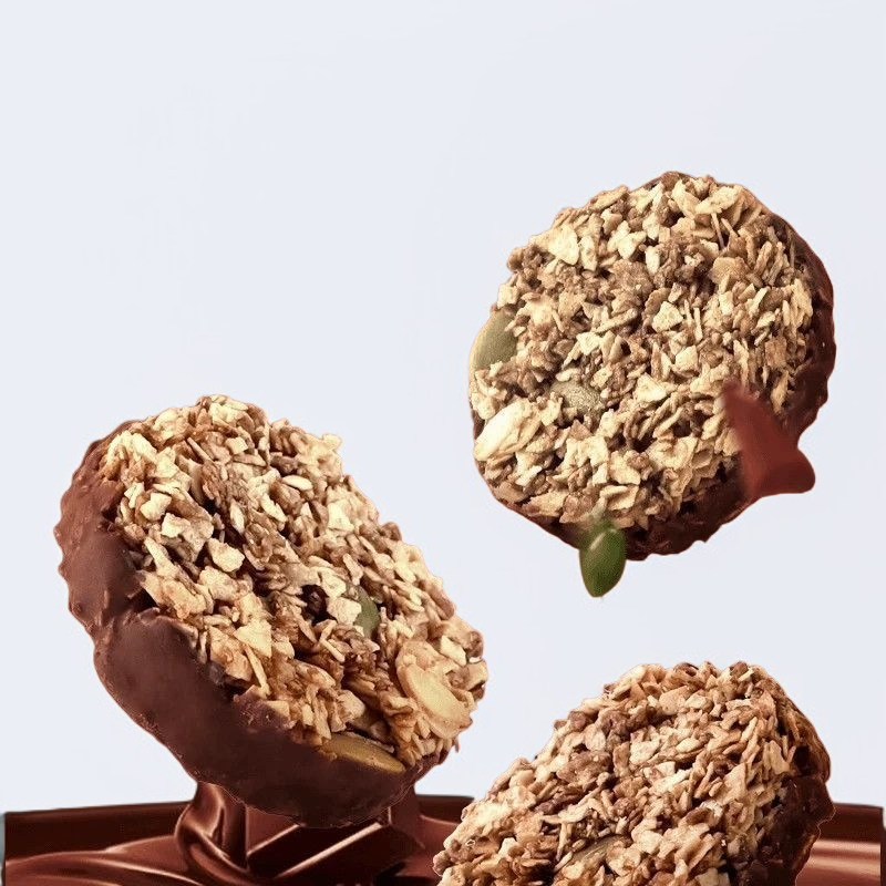 Roher Schokoladen-Nuss-Hafer-Crunch