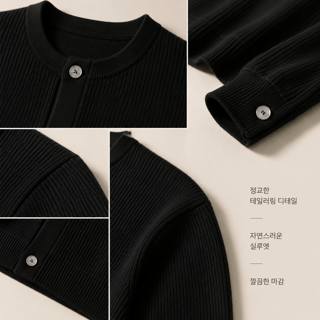 남성 한풍 심플 솔리드 컬러 가을겨울 라운드넥 가디건
