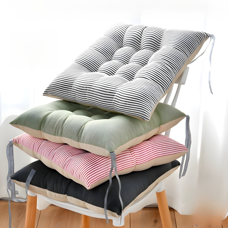 Cotton and linen thickened seat cushion