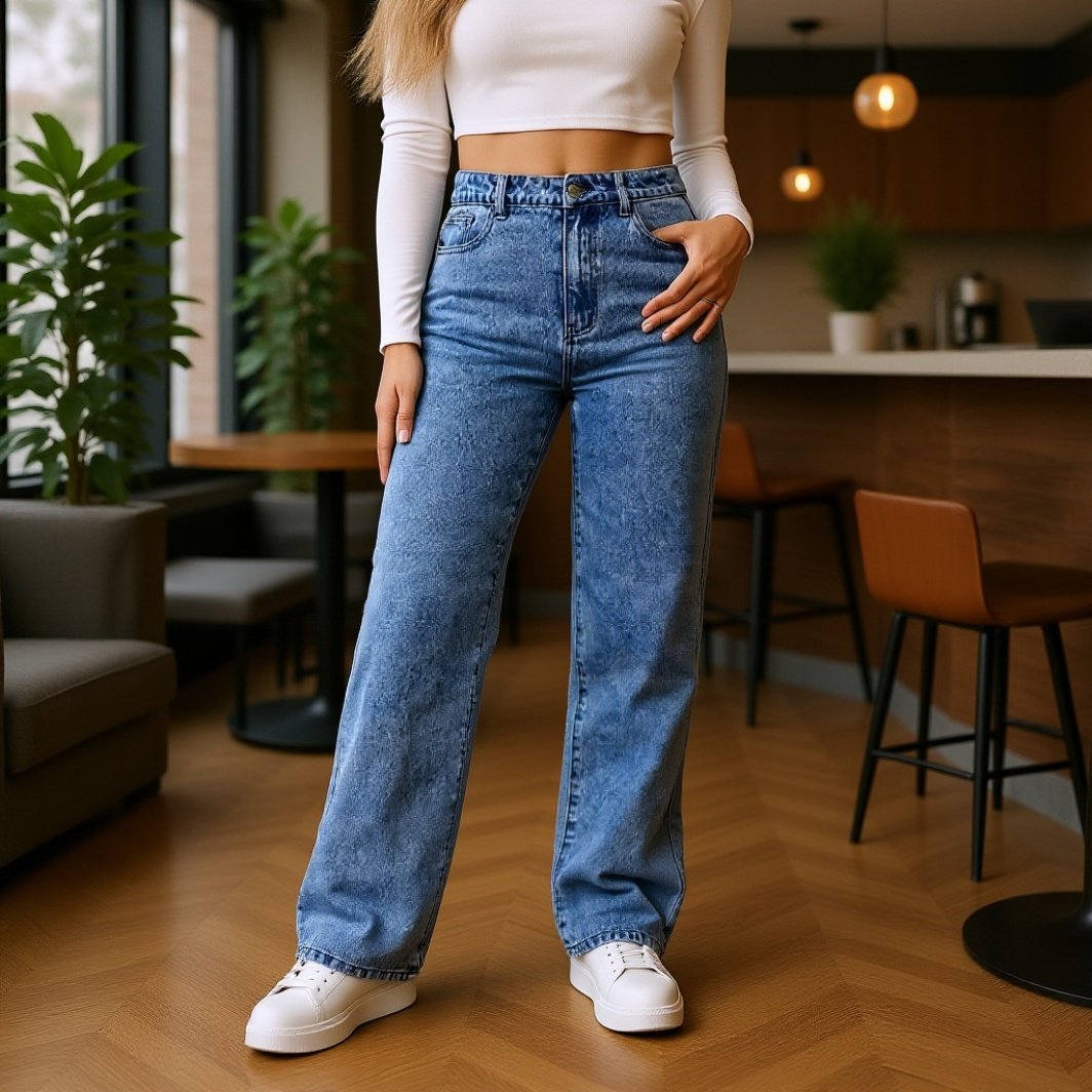 بنطلون جينز نسائي موضة 2024