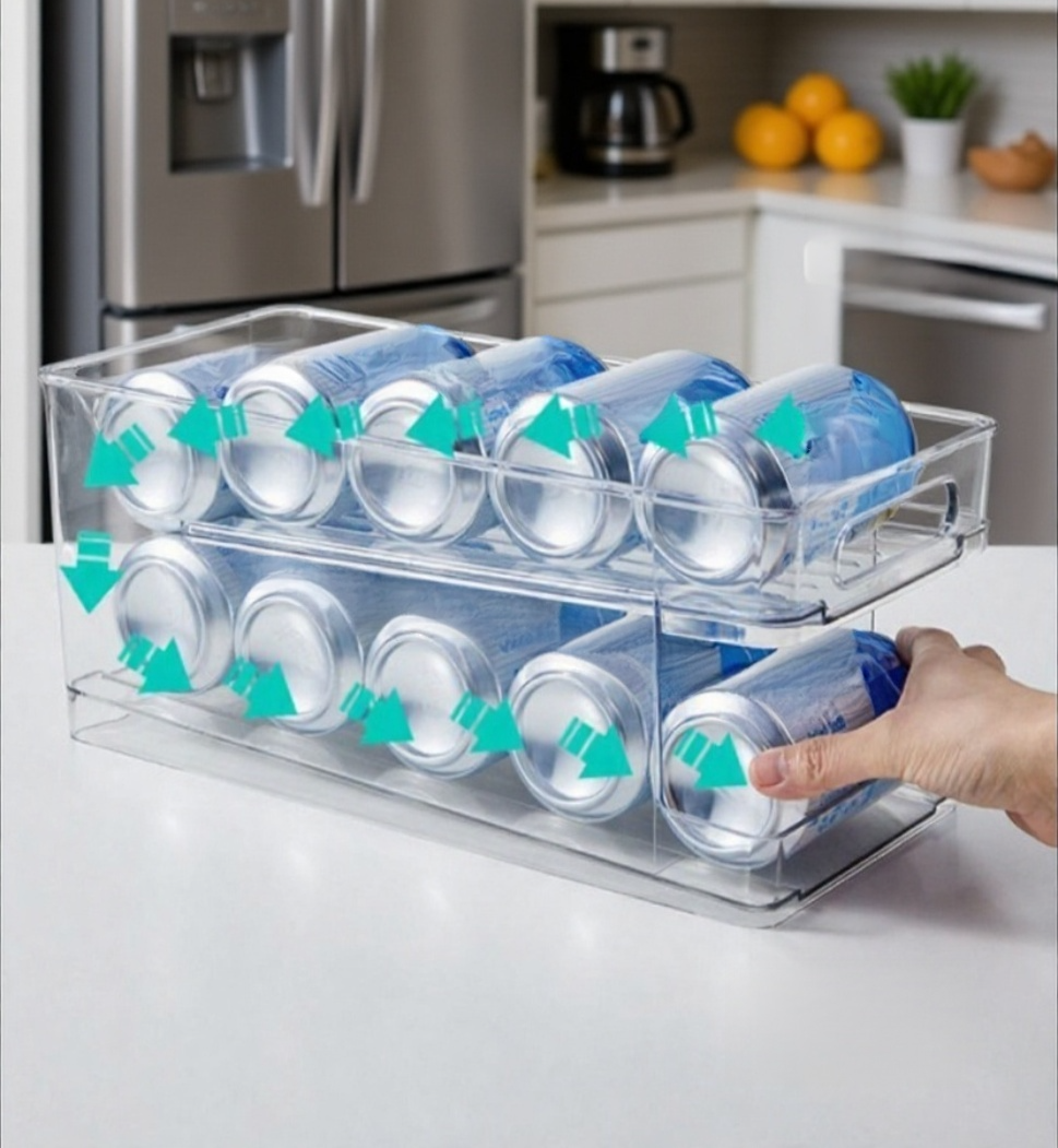 Estante resistente para organizar latas en la despensa