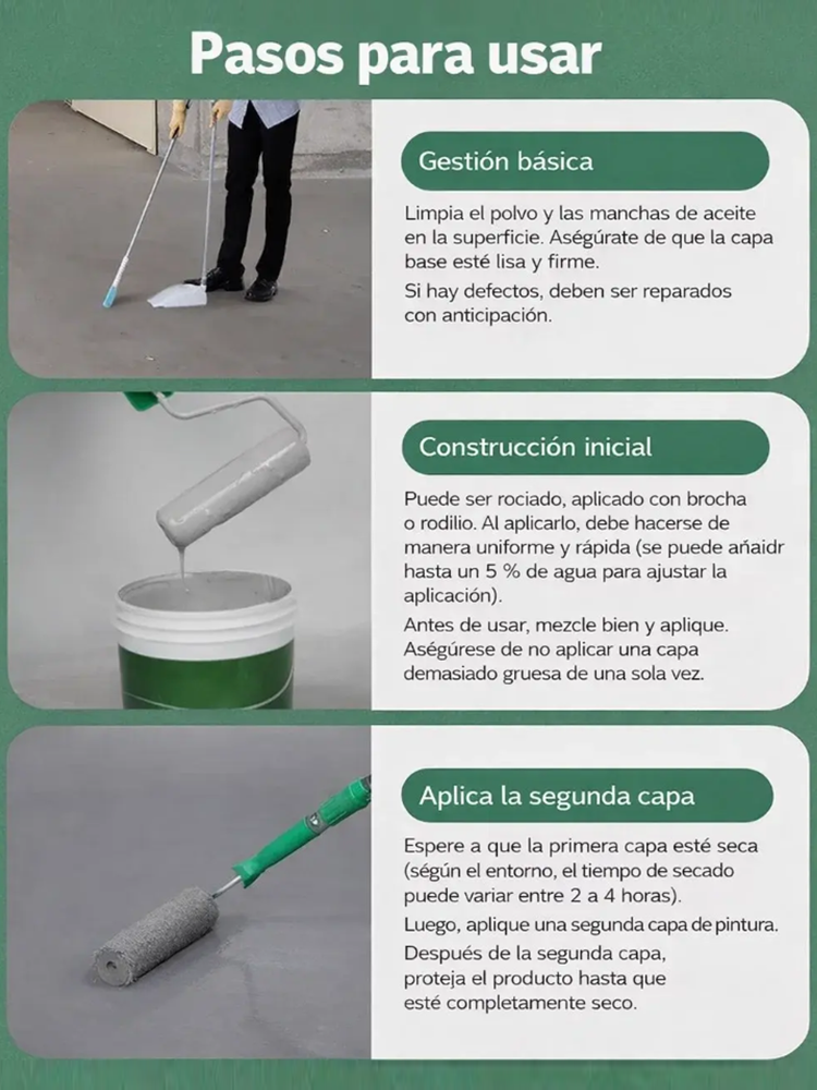Recubrimiento impermeable especial para interiores y exteriores con reparación automática de grietas