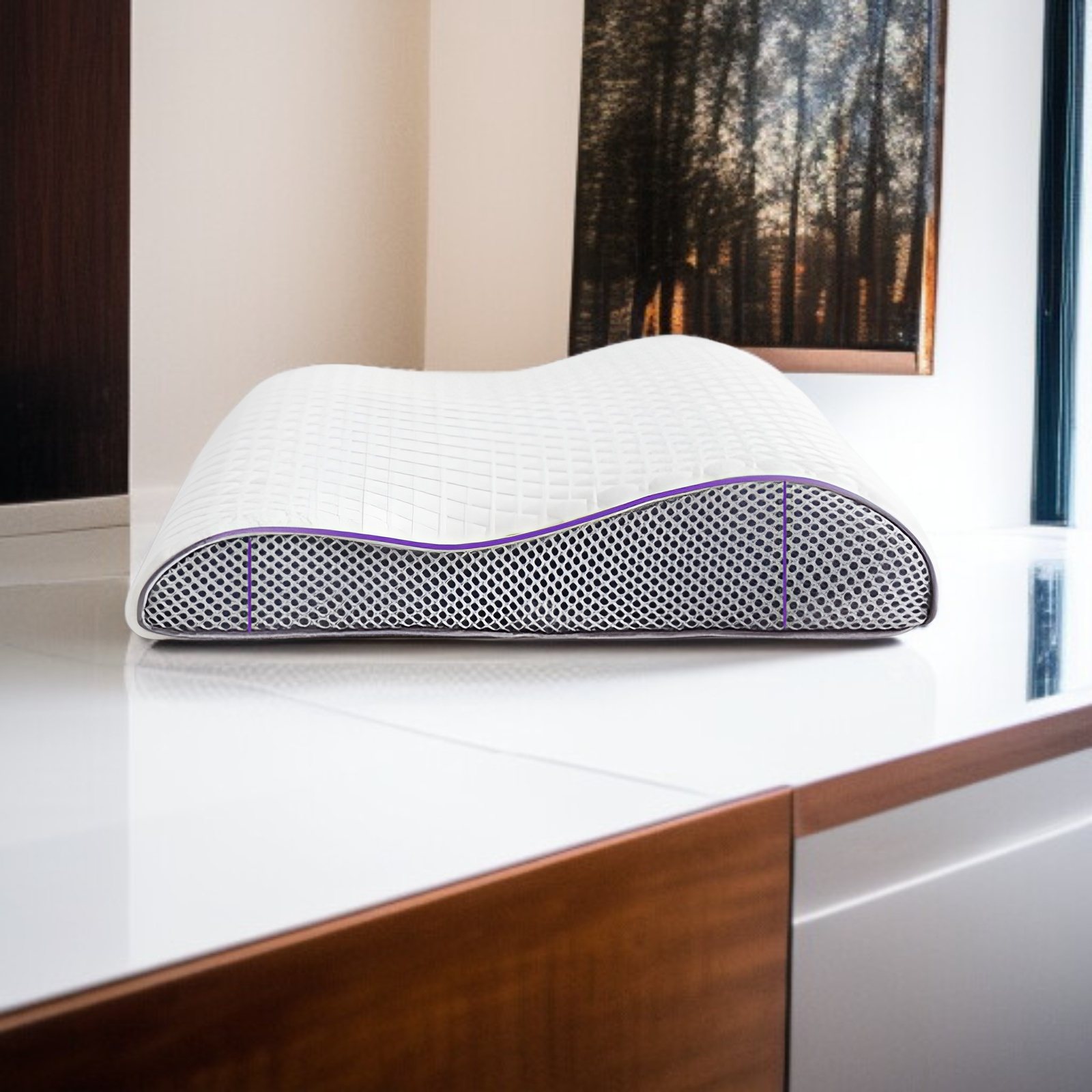 ネックピロー メモリーフォームピロー 横向き寝 頸椎保護 自宅 寮 シングルパック ダブルピローコア