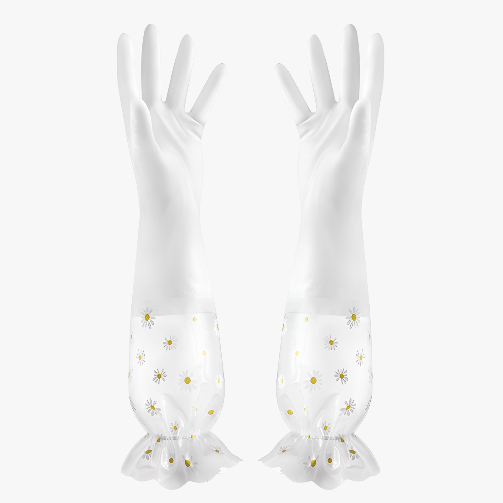 ゴム手袋 キッチン 食器洗い 手袋 ロング ラバーグローブ 皿洗い 厚手 女性用 長い 皿洗い用ゴム手袋 食器洗い手袋 炊事用ゴム手袋 キッチン用ゴム手袋 裏地付き 手荒れ防止 丈夫 フリーサイズ