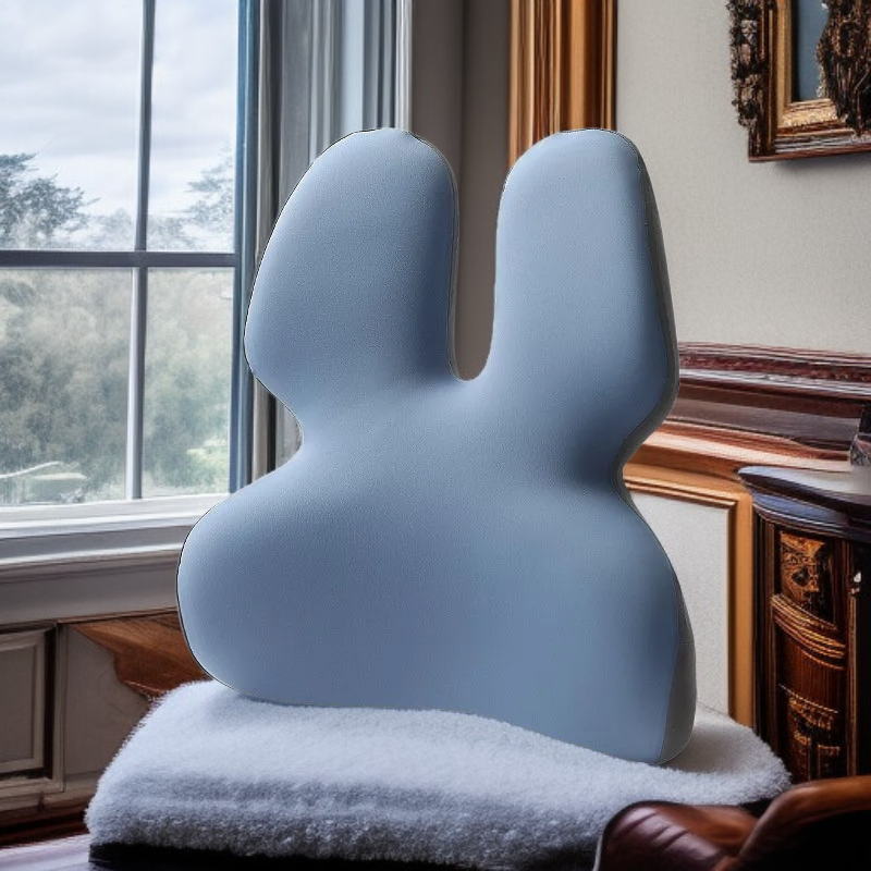 사무실용 메모리폼 허리받침 쿠션, 통기성 좋은 등받이, 버클 고정