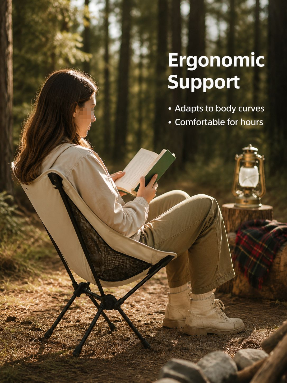 Easy-to-carry folding chair for travel