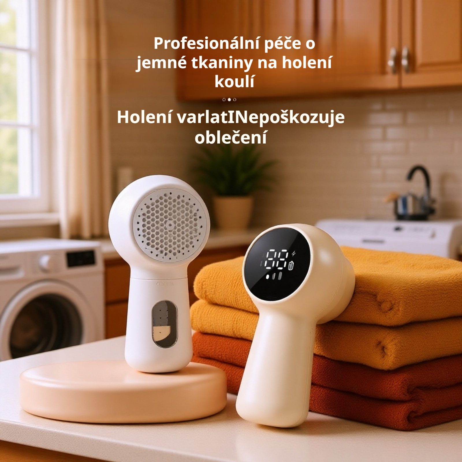 Elektrický odstraňovač žmolků s LED displejem – detail produktu