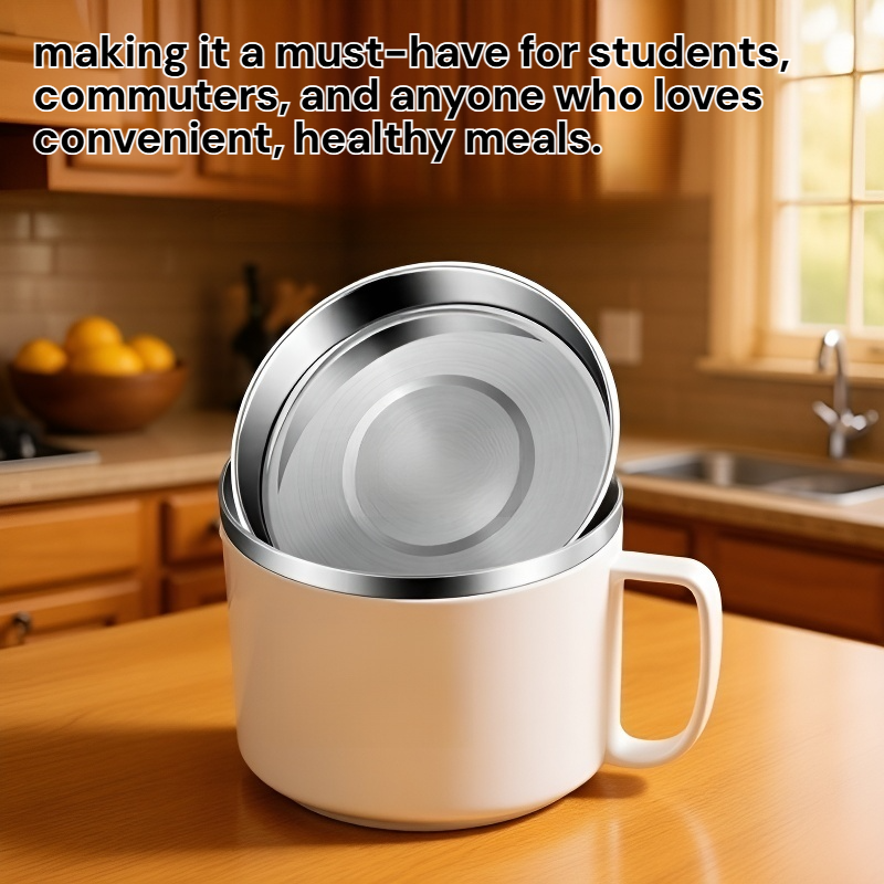  Stainless Steel Student Portable Instant Noodle Bowl Thermal Lunch Box