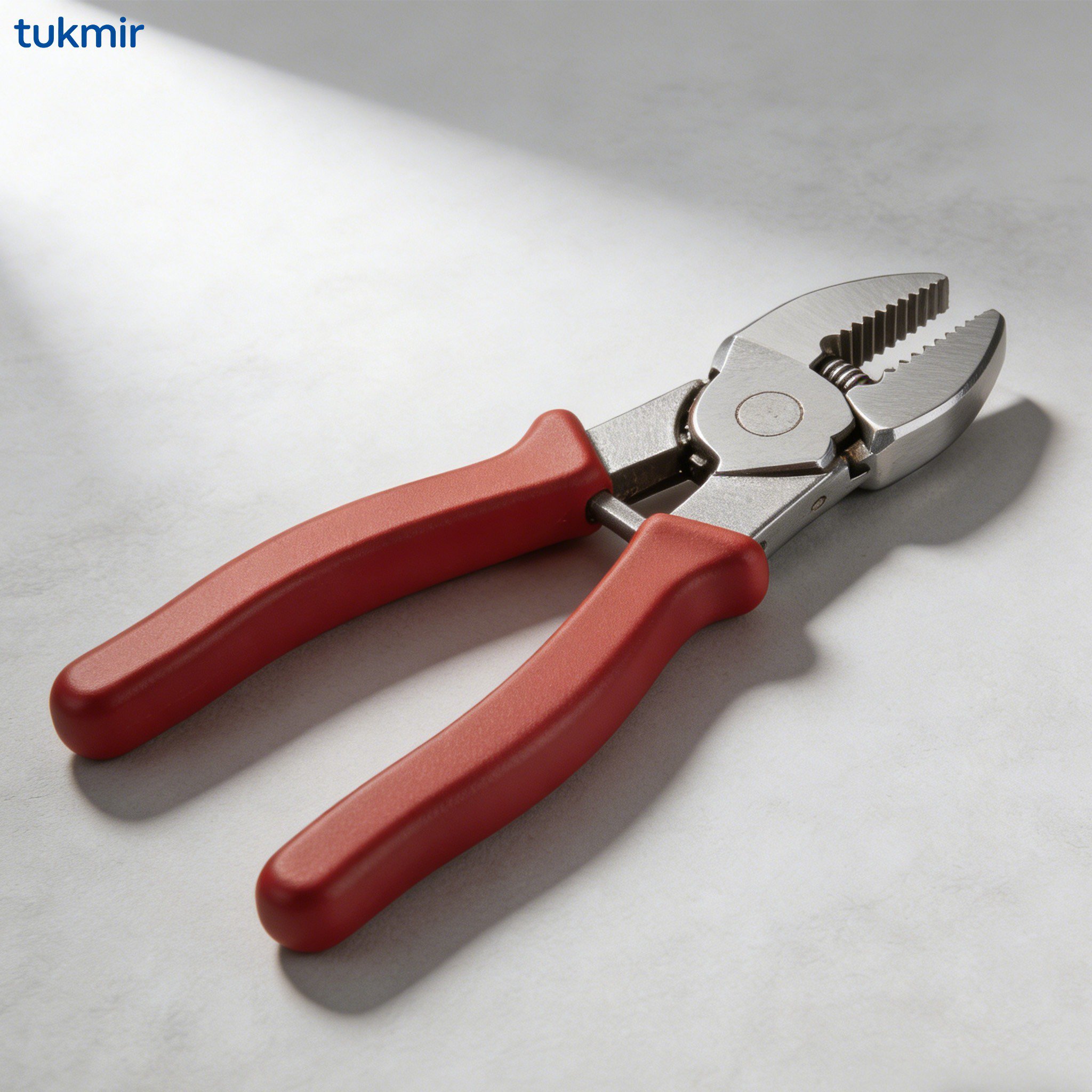 Close-up of precision clamping pliers for electronics