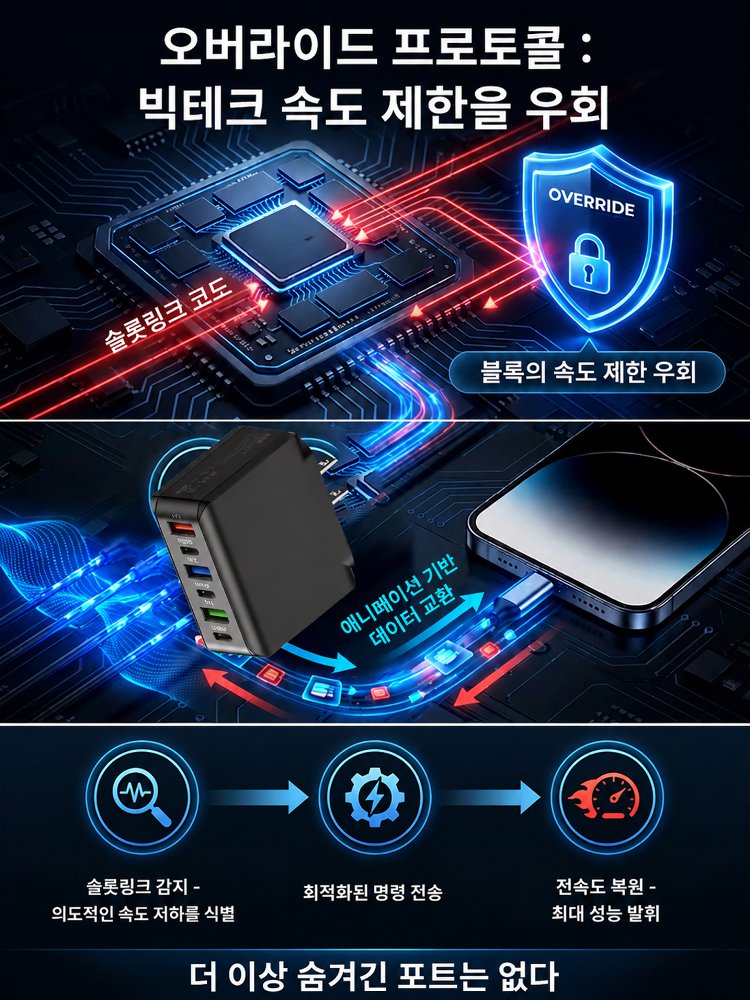 【휴대폰 본래 속도로 복원】6포트 고속 충전기