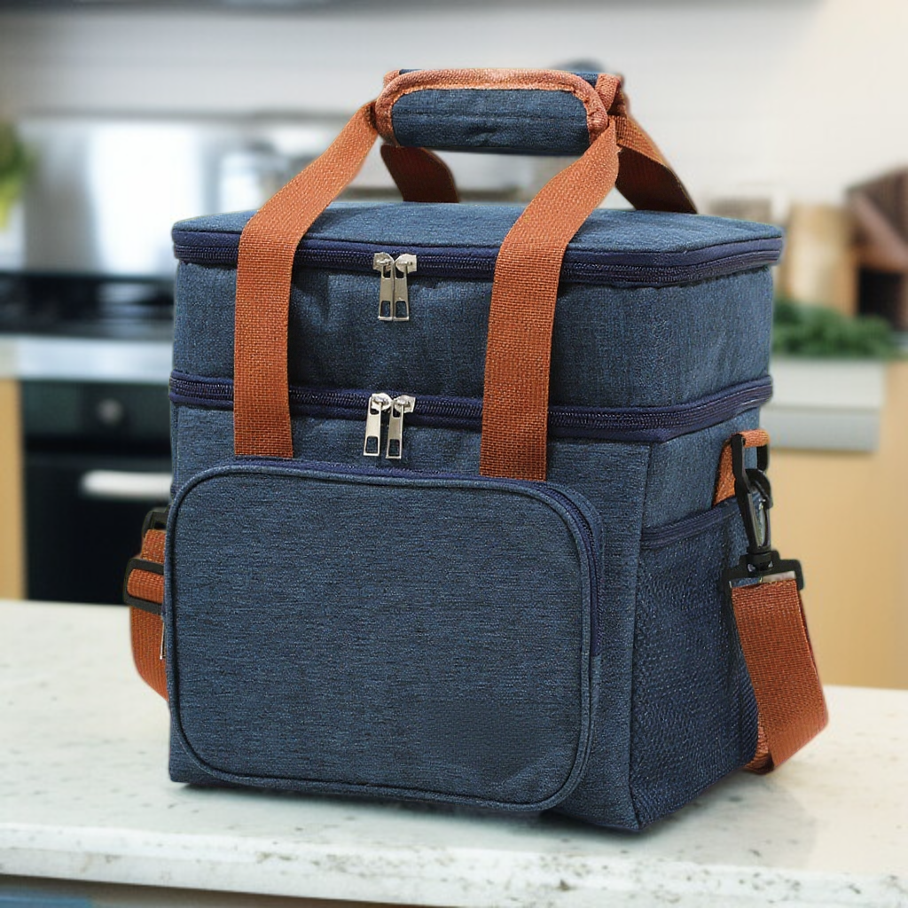 Expandable double-layer refrigerated lunch box