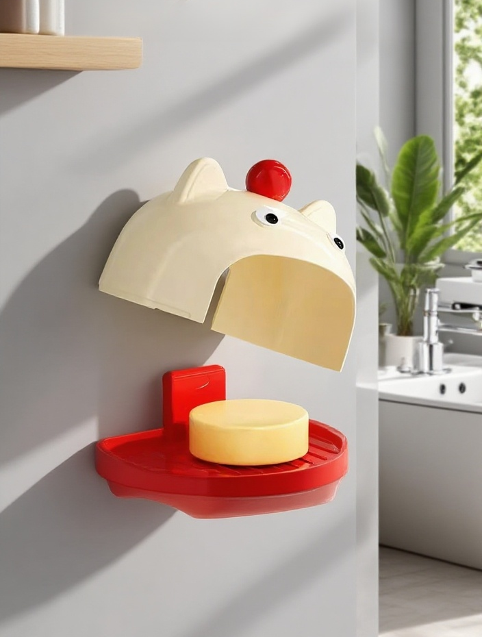 깔끔한 욕실 인테리어와 비누 거치대