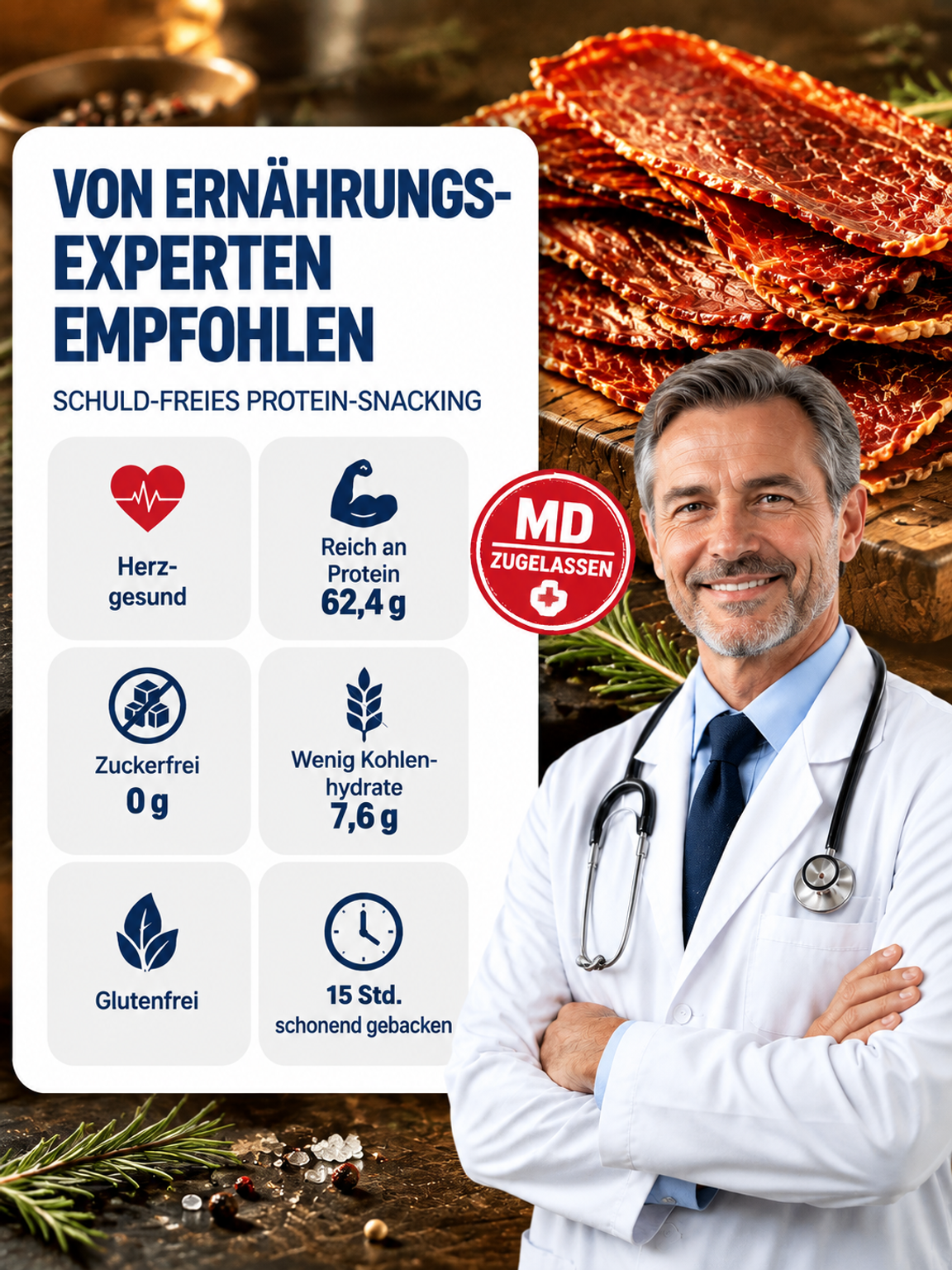100 % grasgefüttertes Angus – nur ein Pfund pro Rind. Herzhaft und nährstoffreich.