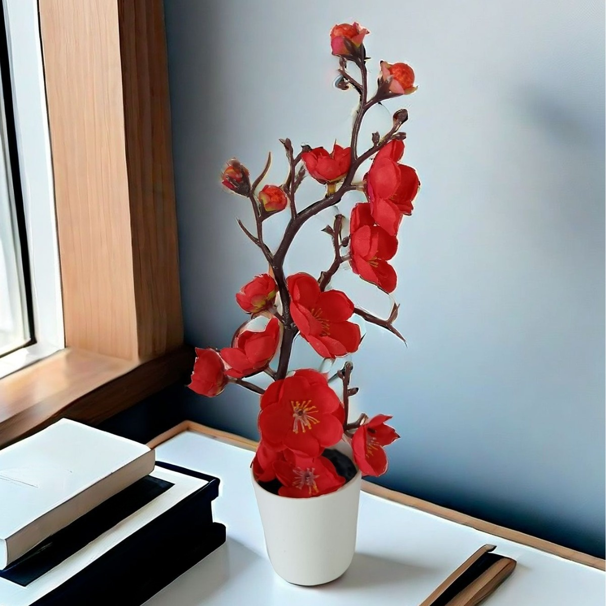 Plum Blossom Bonsai, Fake Flowers, Dried Flowers, Flower Arrangement