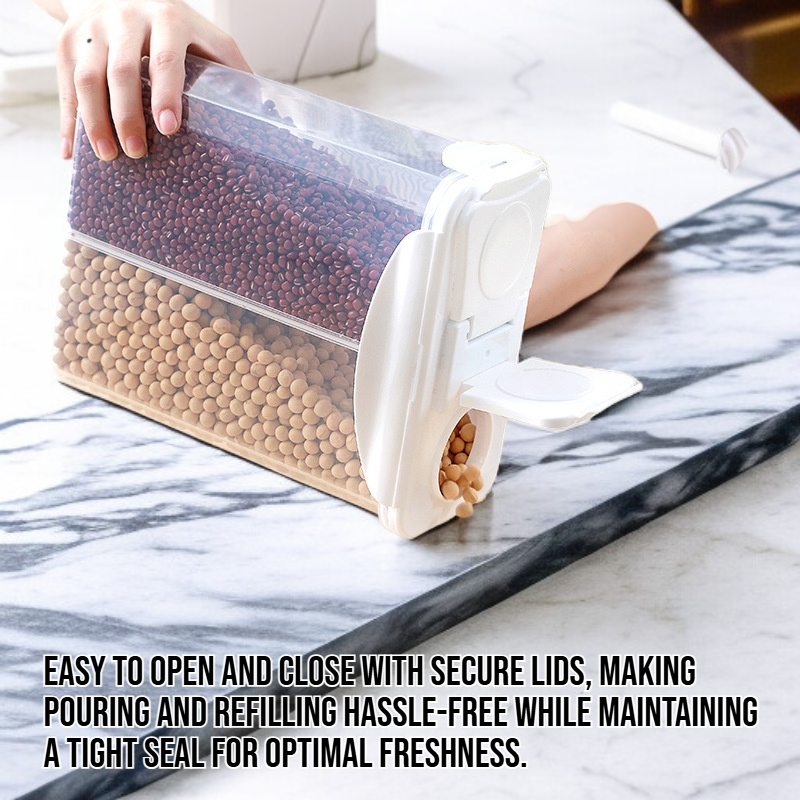 Close-up of plastic container locking lid for airtight seal