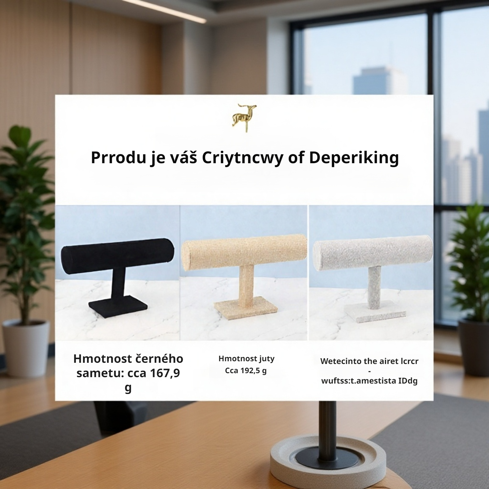  Jednovrstvý sametový stojan na náramky