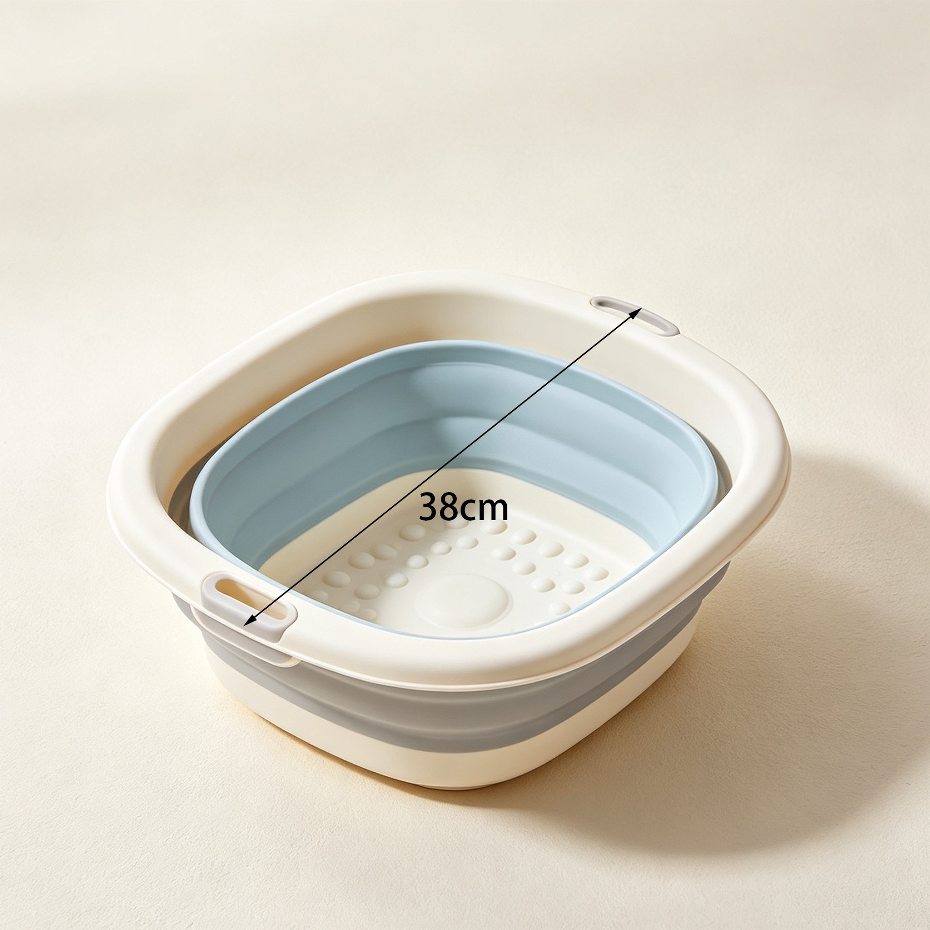 Durable foldable foot basin for foot care