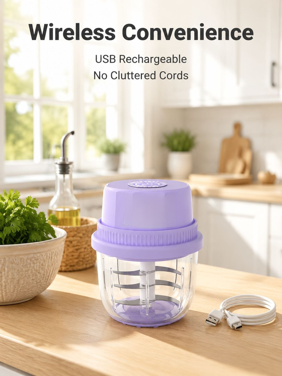 German wireless garlic crusher garlic pepper kitchen household meat grinder