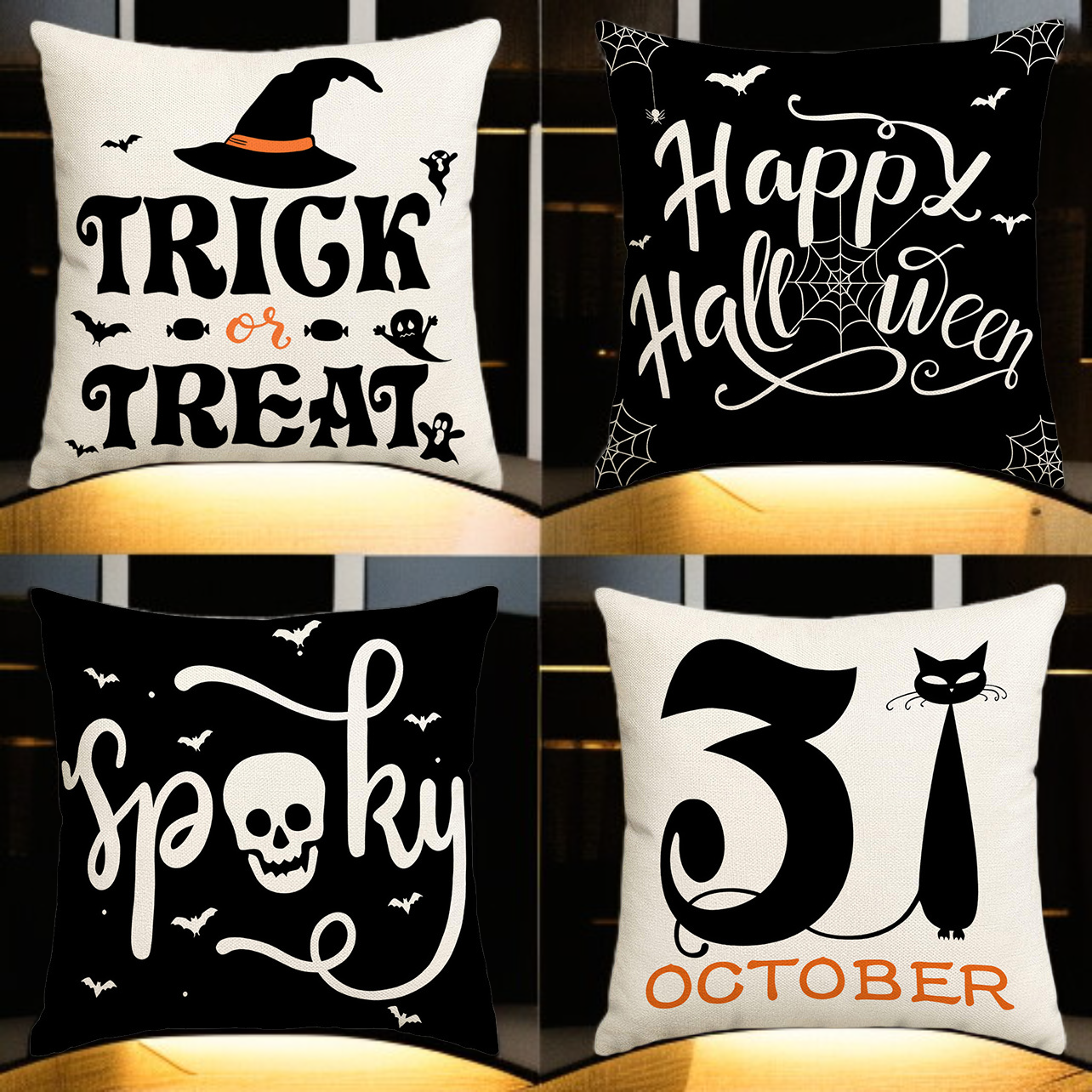 파티용 할로윈 베개 커버