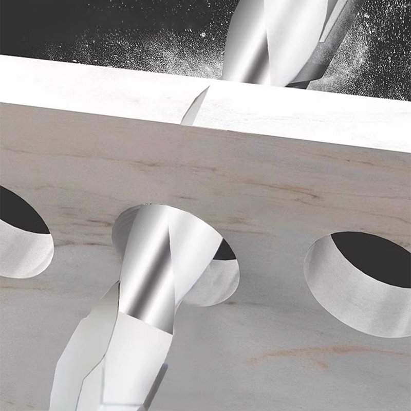 Hexagonal shank eccentric drill, extended ceramic glass drill bit