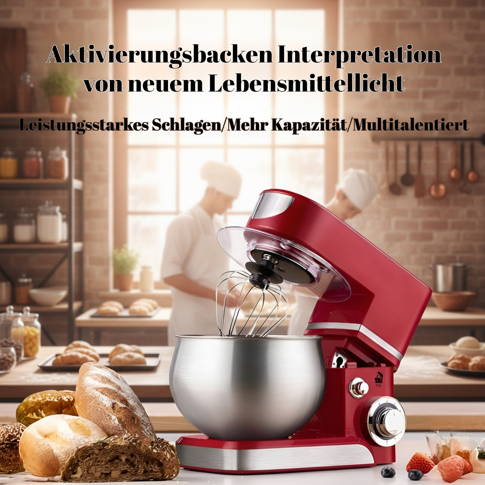 5,5L große multifunktionale Rührmaschine, geeignet zum Kneten und Schlagen