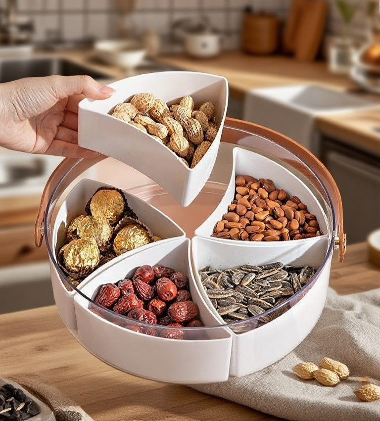 실내외 활용 가능한 분리형 뚜껑 쟁반