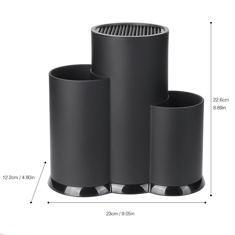 Anti-slip rubber plastic knife holder