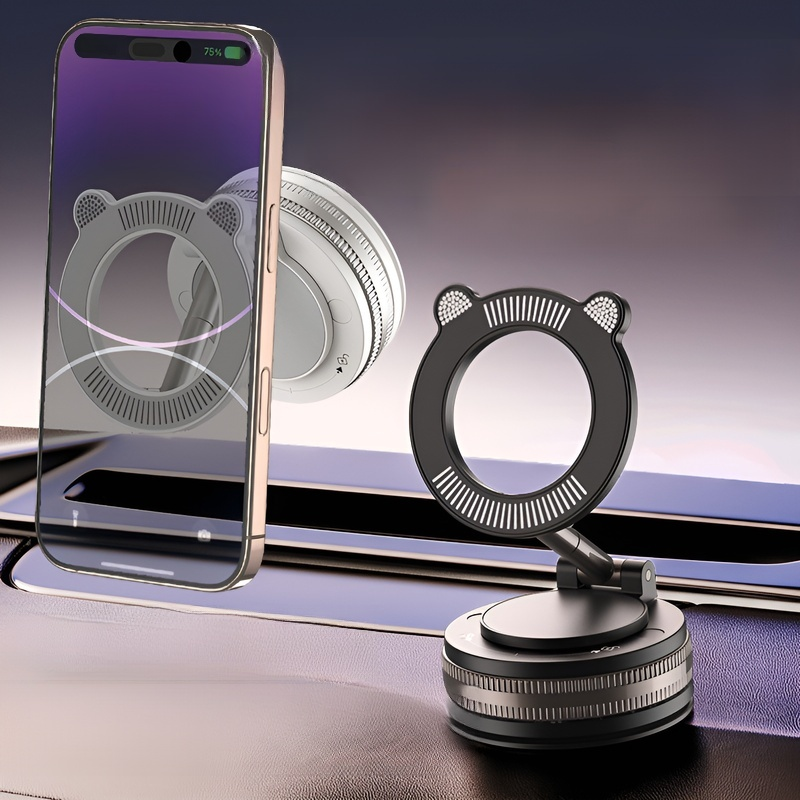 Cross-border new vacuum suction cup car magnetic bracket car navigation dedicated car supplies black