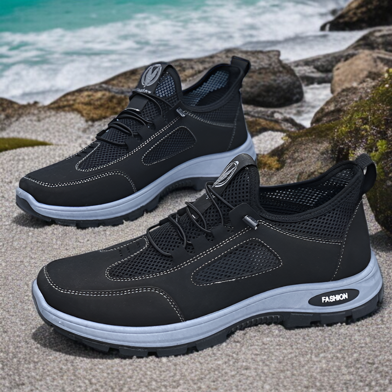 靴メンズ夏新作アウトドアハイキングシューズ耐摩耗性滑り止めスポーツシューズ通気性スポーツシューズ大きいサイズメンズシューズ